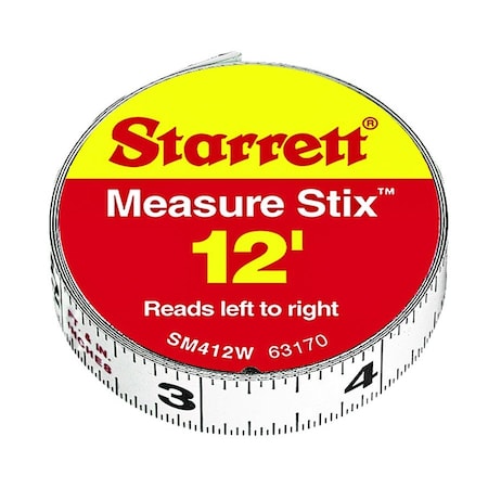 Starrett Measure Stix 1/2" X 12Ft SM412W